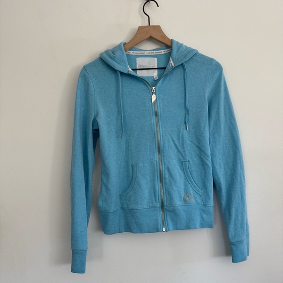 Victoria's Secret Blue SuperModel Essentials Relaxed Fit Hoodie Size Small - Picture 1 of 15